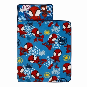 Everything Kids Marvel Spidey and His Amazing Friends Blue, Red and White Spidey Team Toddler Nap Mat