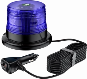 EYPINS Blue LED Beacon Strobe Light 12-24V, Safety Emergency Flashing Roadside Warning Beacon Light with 16ft Straight Cord,40 LEDs 40w Waterproof Rooftop Lights for Truck Car Vehicles