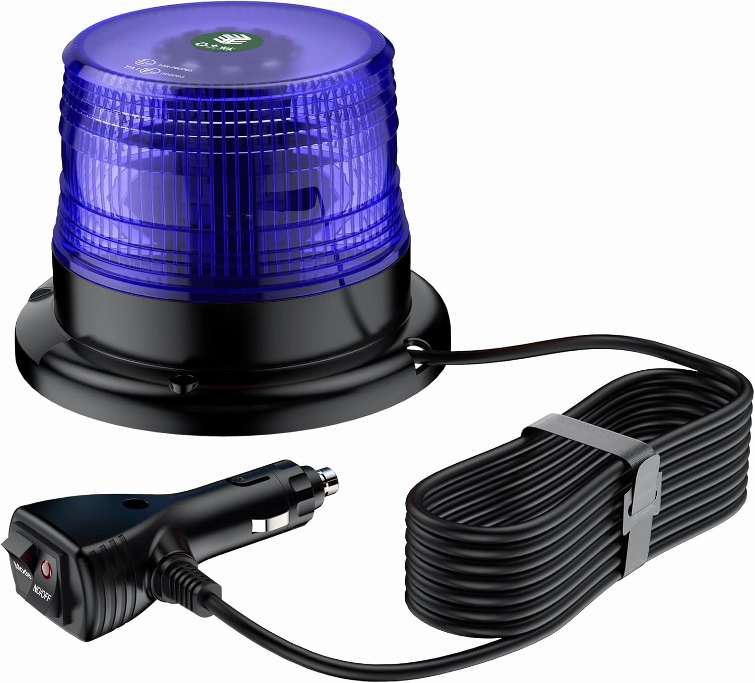 EYPINS Blue LED Beacon Strobe Light 12-24V, Safety Emergency Flashing Roadside Warning Beacon Light with 16ft Straight Cord,40 LEDs 40w Waterproof Rooftop Lights for Truck Car Vehicles