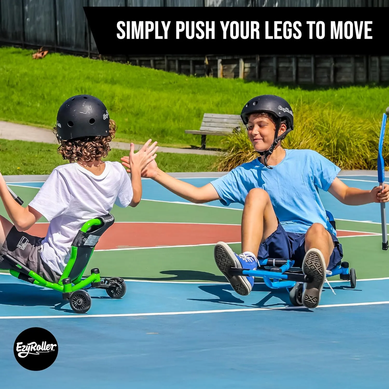 EzyRoller New Drifter-X Ride on Toy for Ages 6 and Older, Up to 150lbs. - Blue