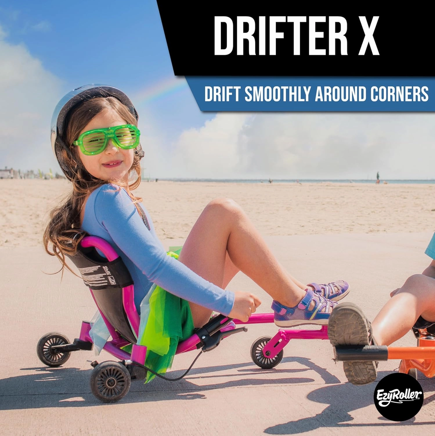 EzyRoller New Drifter-X Ride on Toy for Ages 6 and Older, Up to 154lbs. - Pink