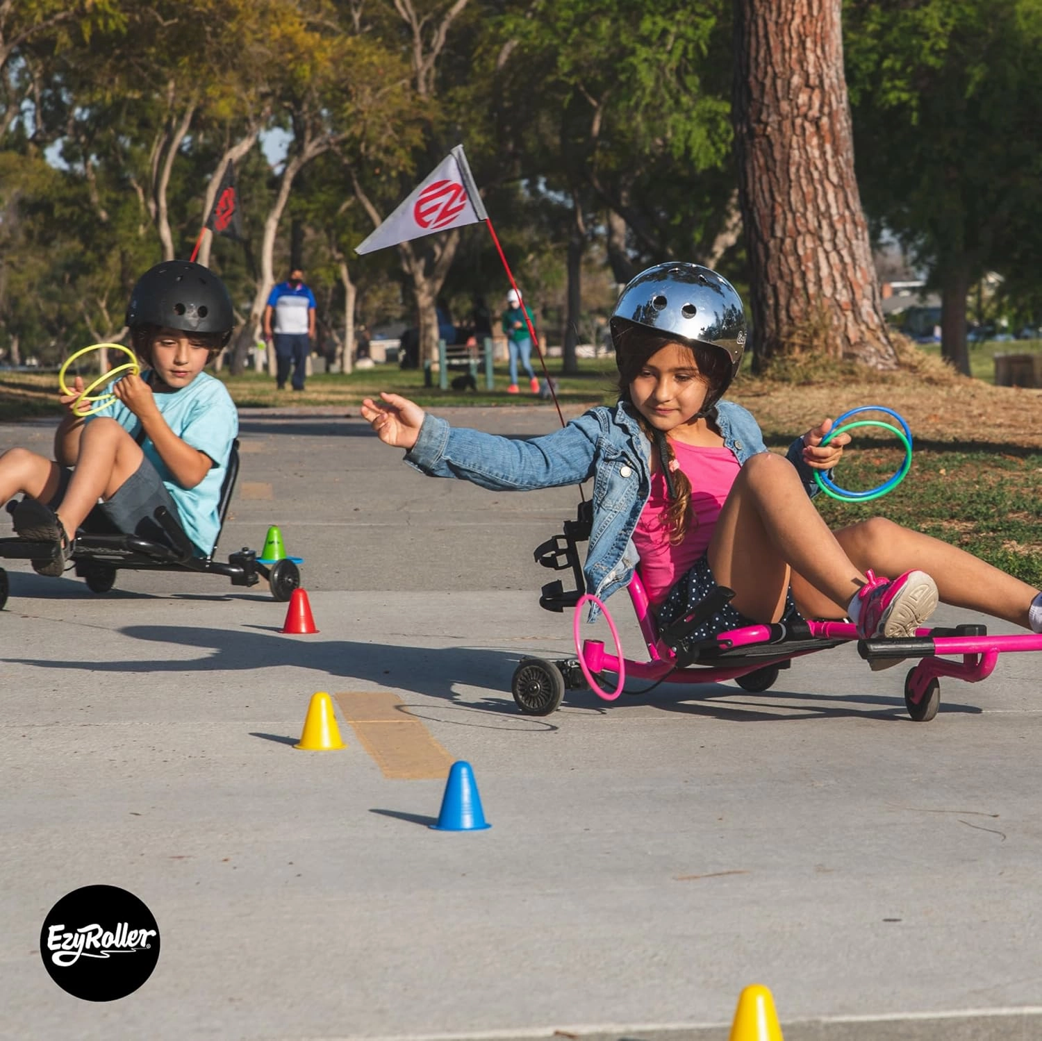 EzyRoller New Drifter-X Ride on Toy for Ages 6 and Older, Up to 154lbs. - Pink