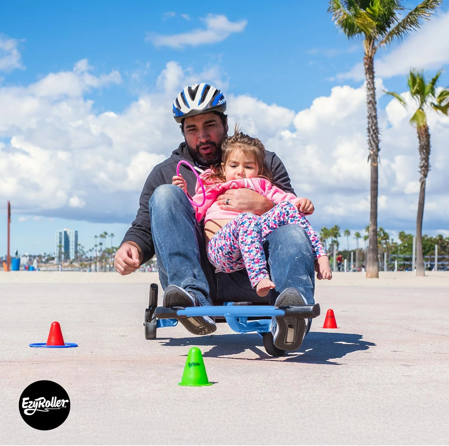 EzyRoller New Pro-X Ride On Toy for Kids and Adults - Blue