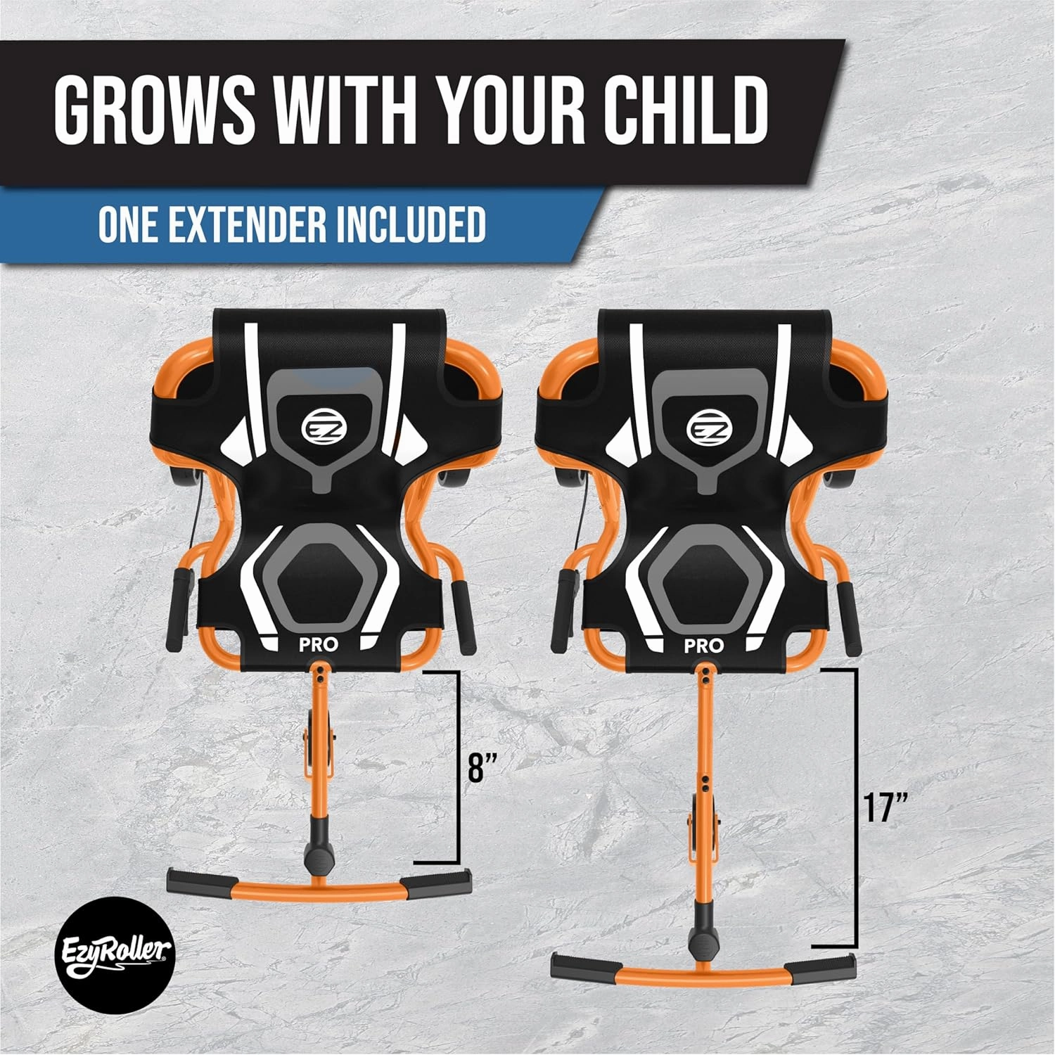 EzyRoller New Pro-X Ride On Toy for Kids and Adults - Orange