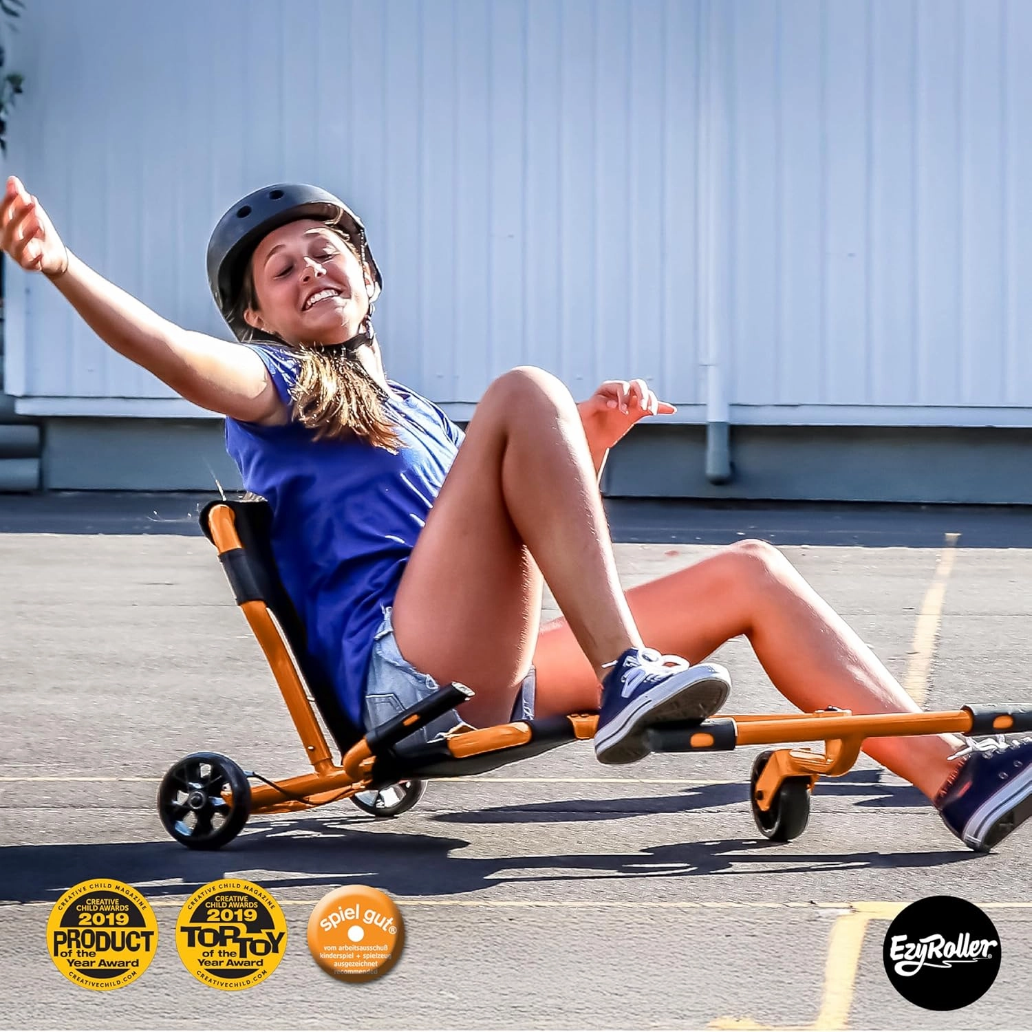 EzyRoller New Pro-X Ride On Toy for Kids and Adults - Orange