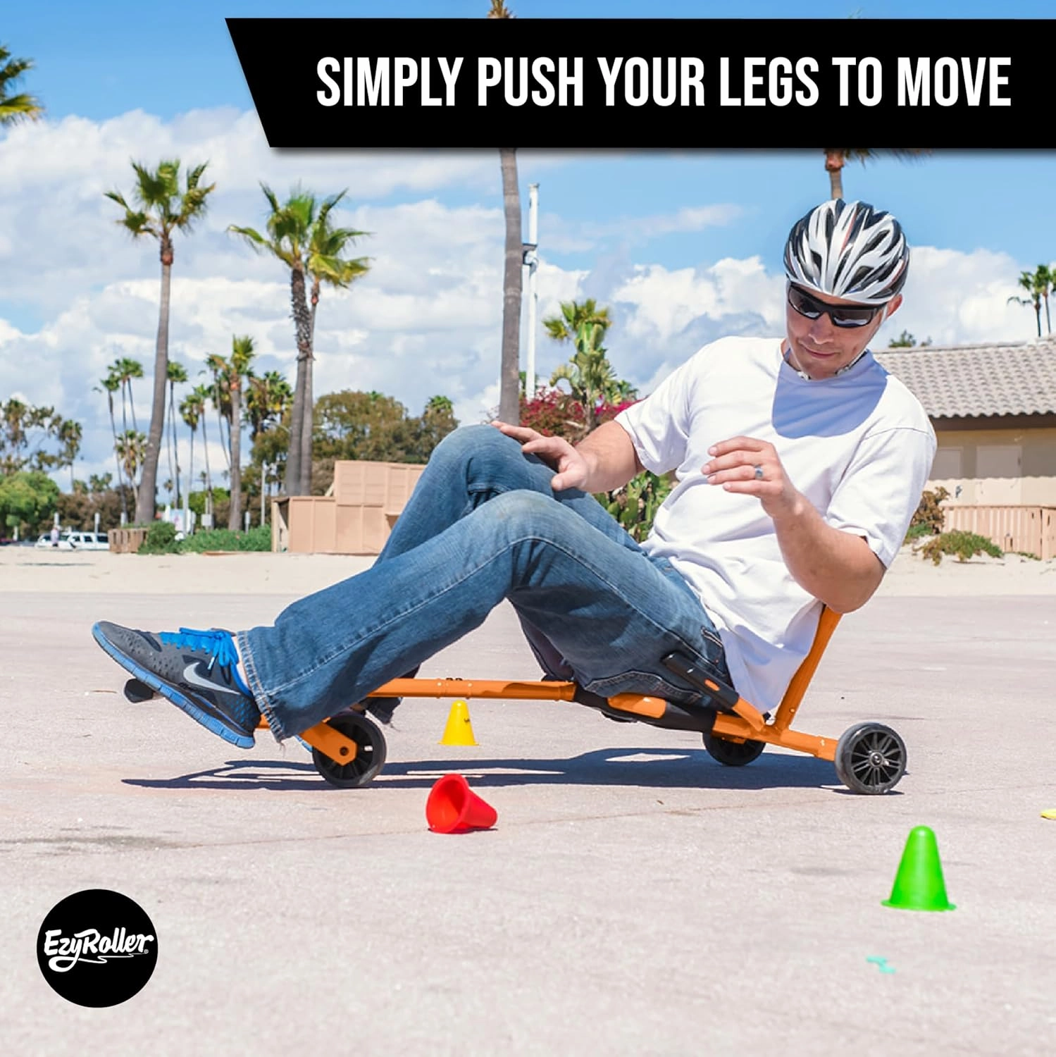 EzyRoller New Pro-X Ride On Toy for Kids and Adults - Orange