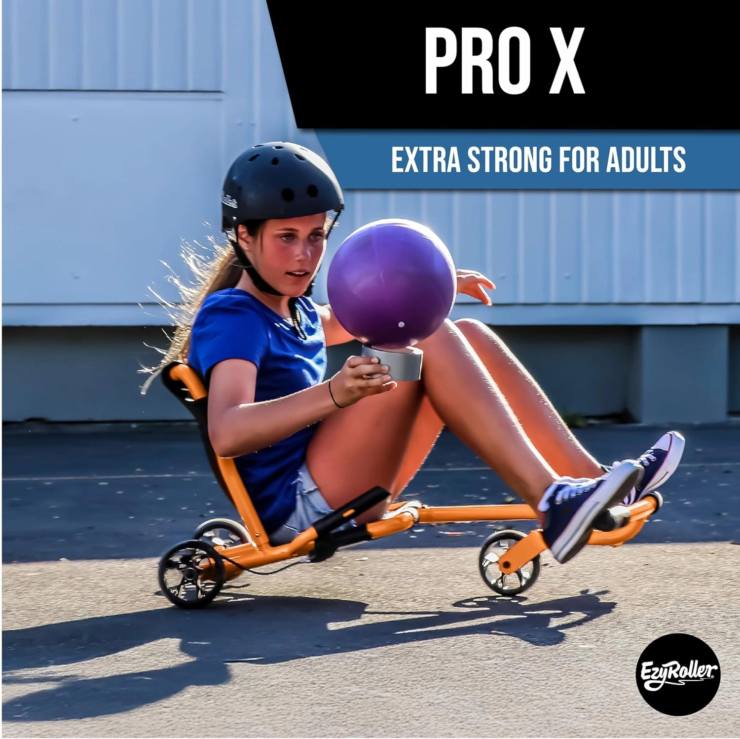 EzyRoller New Pro-X Ride On Toy for Kids and Adults - Orange