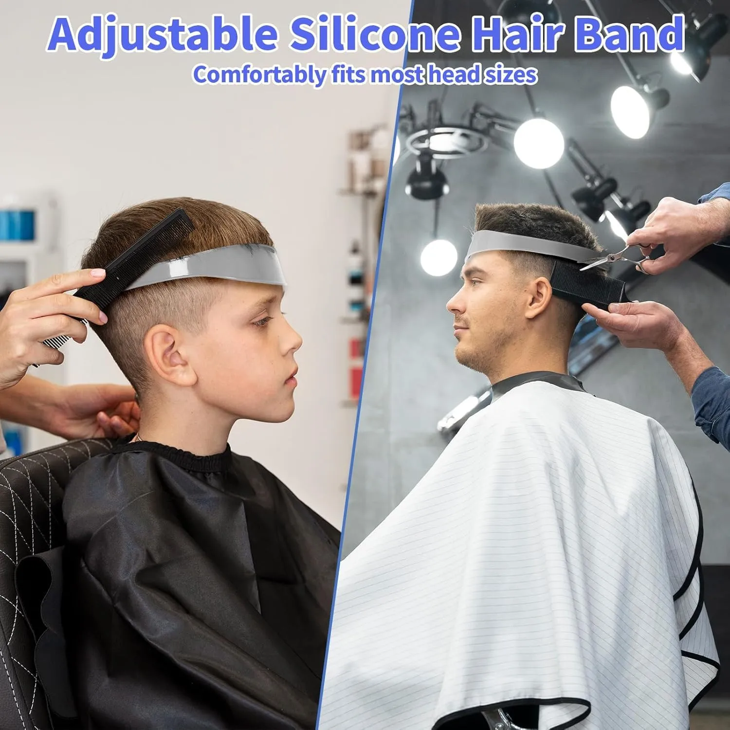 Fade Guide For Men Haircut,Blend Friend Fade Comb,Barber Comb Hair Cutting Guide Suitable For Personal Hair Cutting, Novice Friends Can Help(Grey)