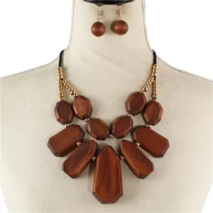 Fashion Wooden Necklace Set