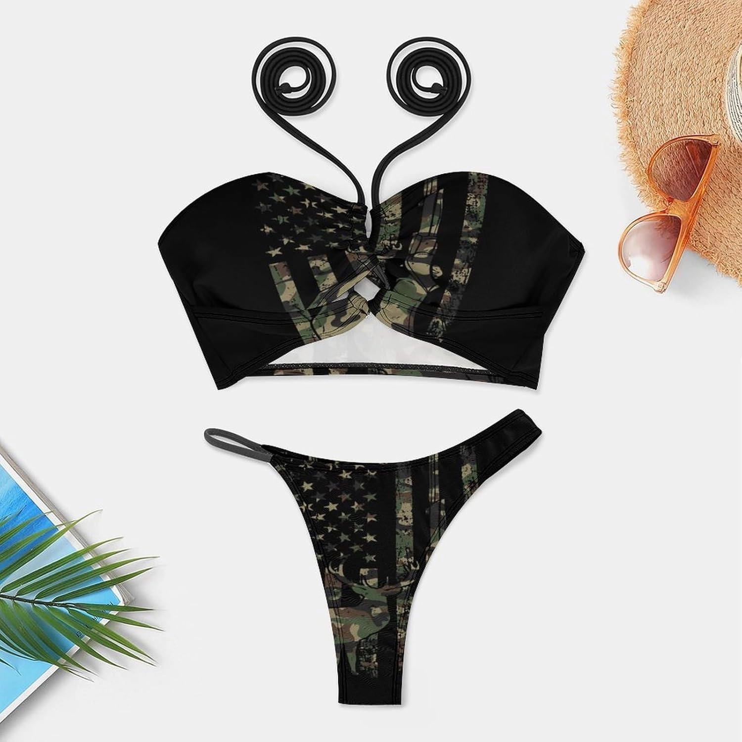 Fashion Sexy Adjustable Halter Bikini Set Two Piece Bathing Suits