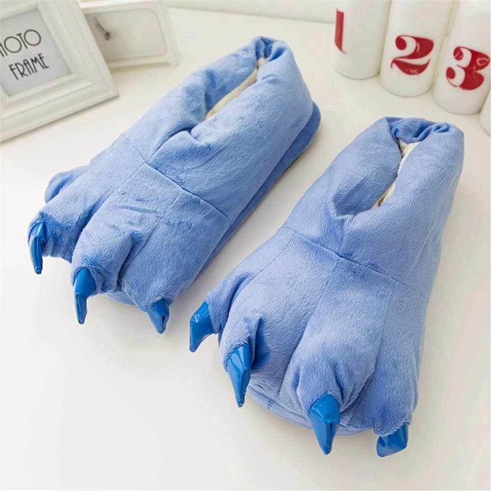 FashionFits Unisex Soft Plush Home Slippers Animal Costume Paw Claw Shoes