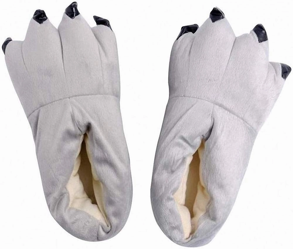 FashionFits Unisex Soft Plush Home Slippers Animal Costume Paw Claw Shoes