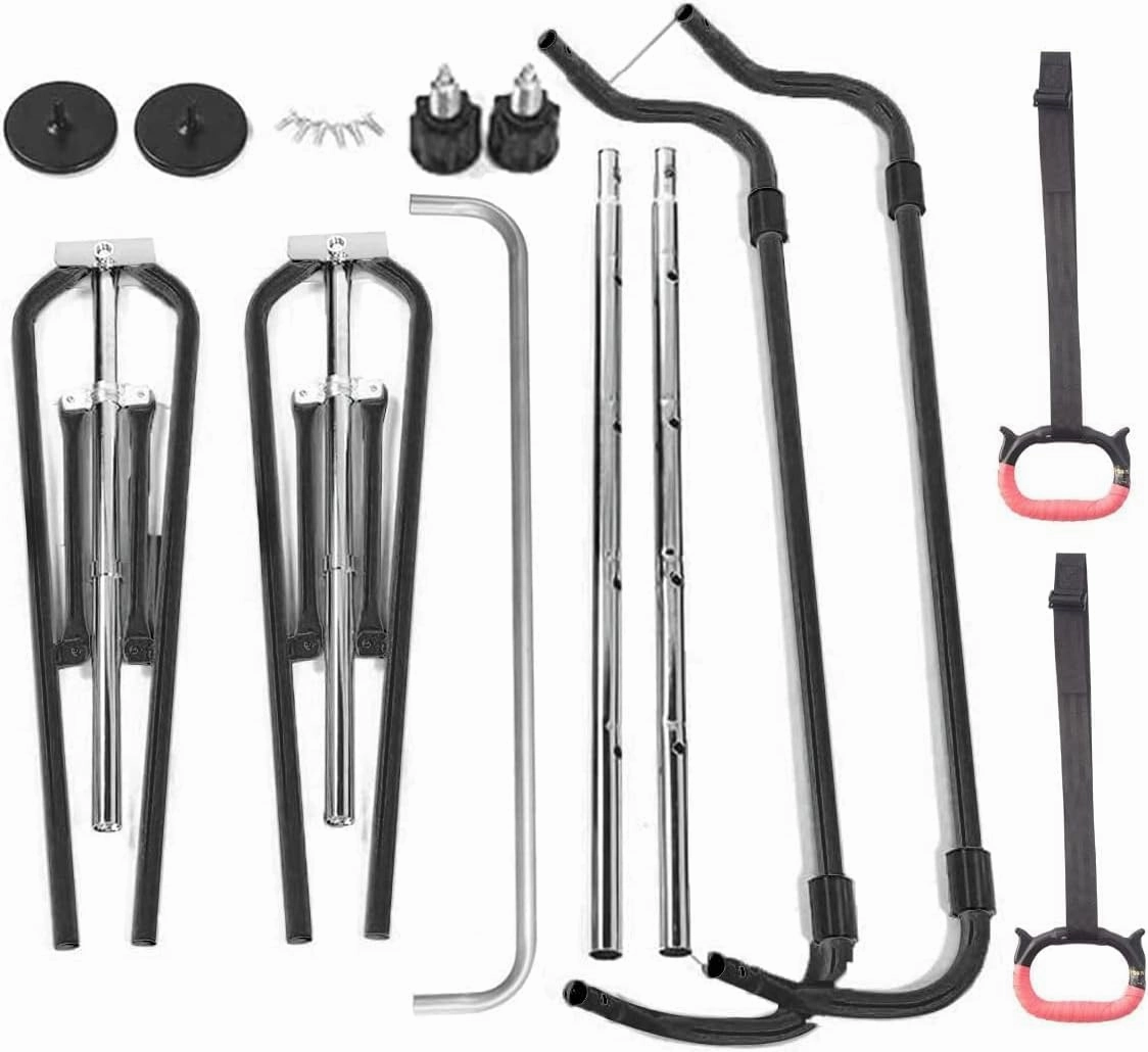 FBSPORT Gymnastics Bar for Kids, Adjustable Height Gymnastic Horizontal Bars,Junior Training Bar Children Folding Training Monkey Bars for Home Using