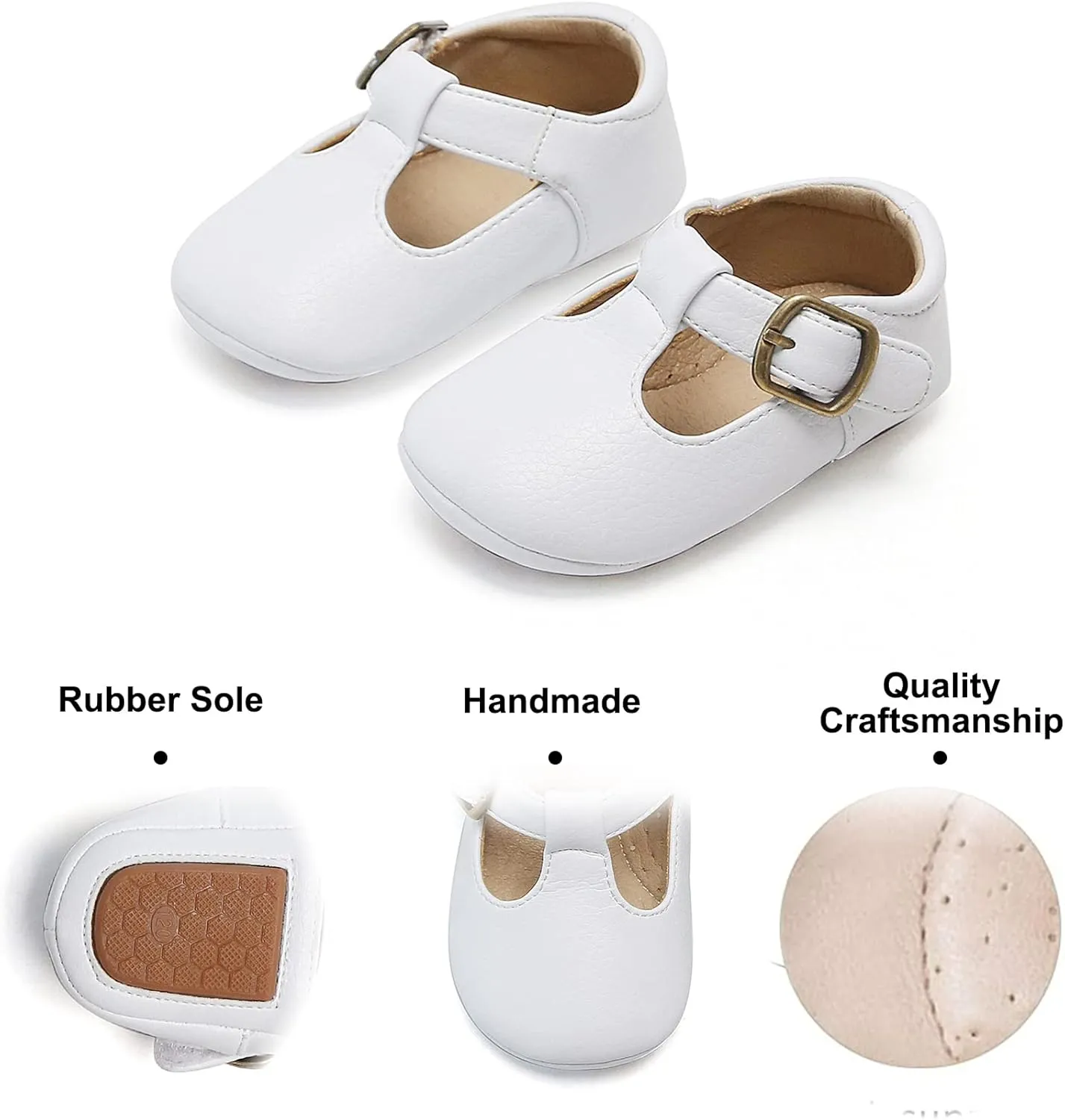 Felix & Flora Soft Sole Baby Shoes - Infant Baby Walking Shoes Moccasinss Rubber Sole Crib Shoes