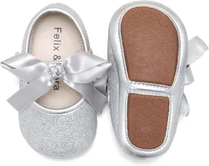 Felix & Flora Soft Sole Baby Shoes - Infant Baby Walking Shoes Moccasinss Rubber Sole Crib Shoes