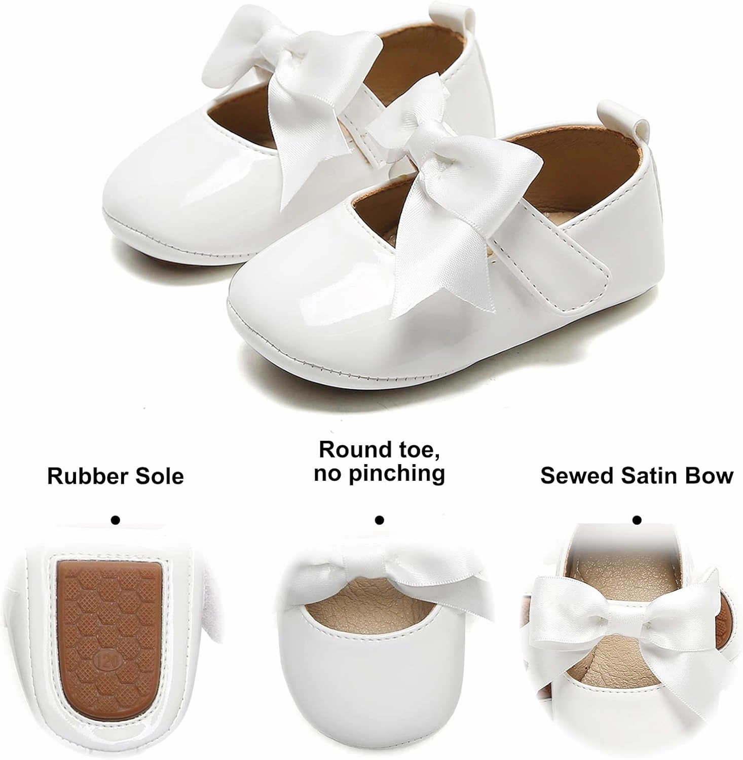 Felix & Flora Soft Sole Baby Shoes - Infant Baby Walking Shoes Moccasinss Rubber Sole Crib Shoes