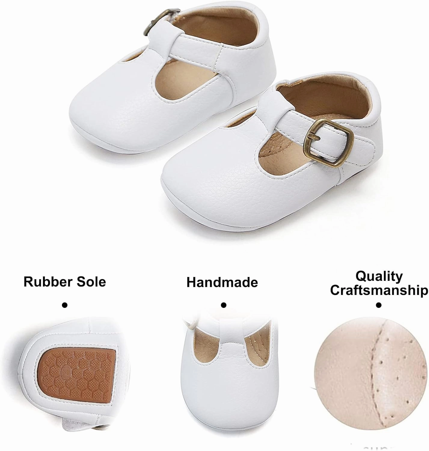 Felix & Flora Soft Sole Baby Shoes - Infant Baby Walking Shoes Moccasinss Rubber Sole Crib Shoes