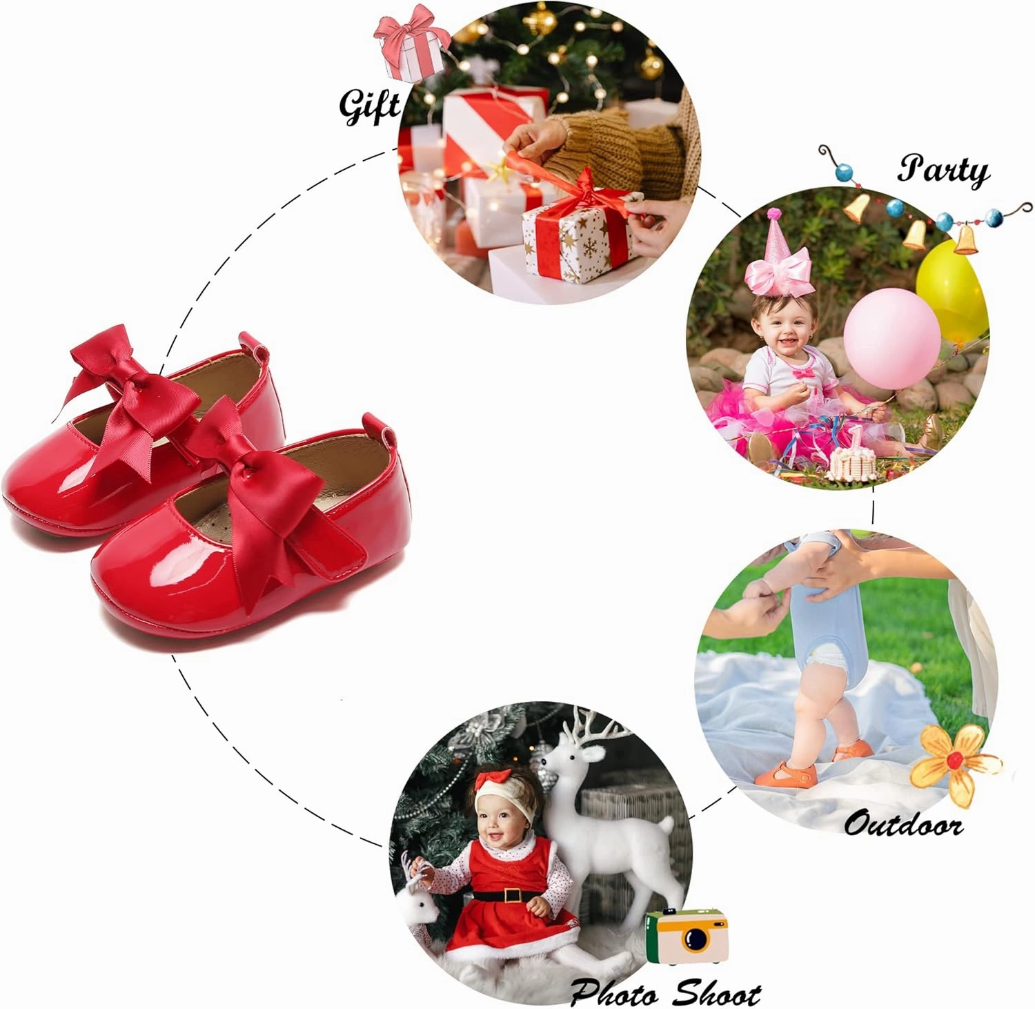 Felix & Flora Soft Sole Baby Shoes - Infant Baby Walking Shoes Moccasinss Rubber Sole Crib Shoes