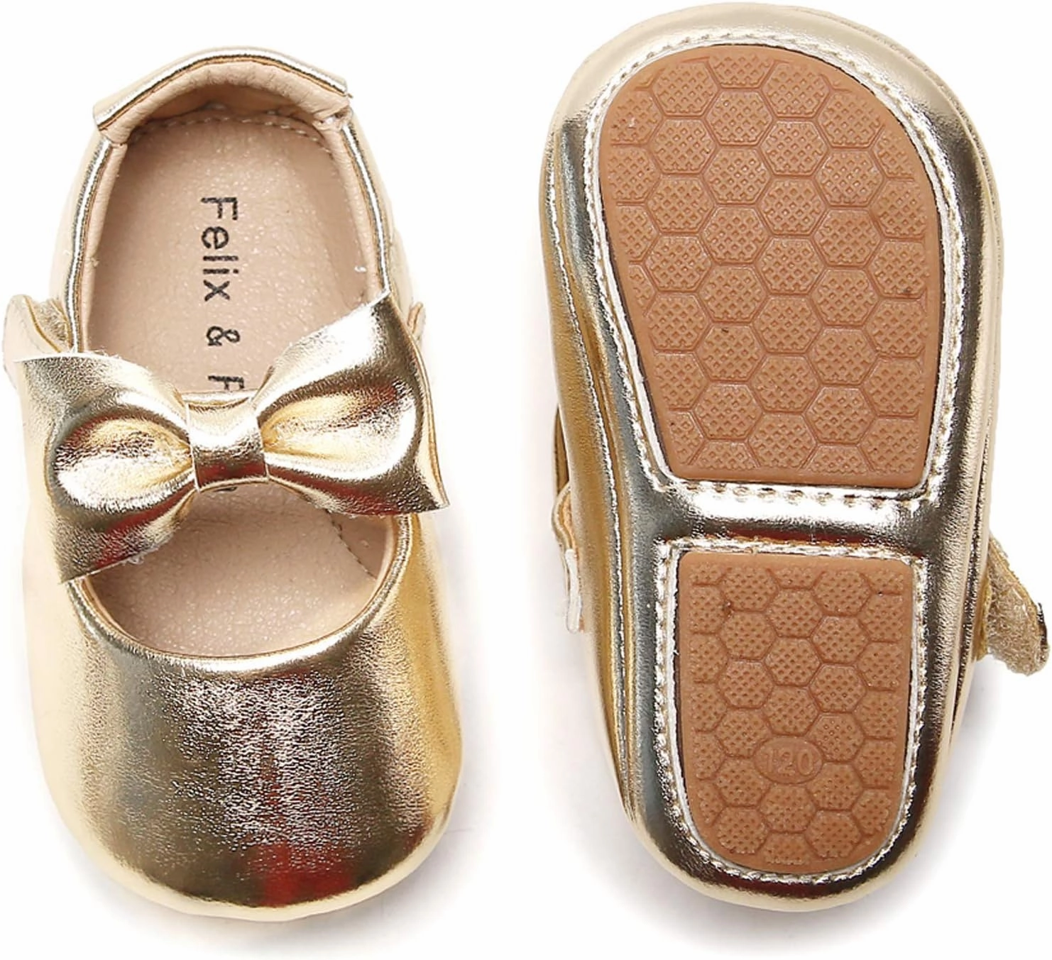 Felix & Flora Soft Sole Baby Shoes - Infant Baby Walking Shoes Moccasinss Rubber Sole Crib Shoes
