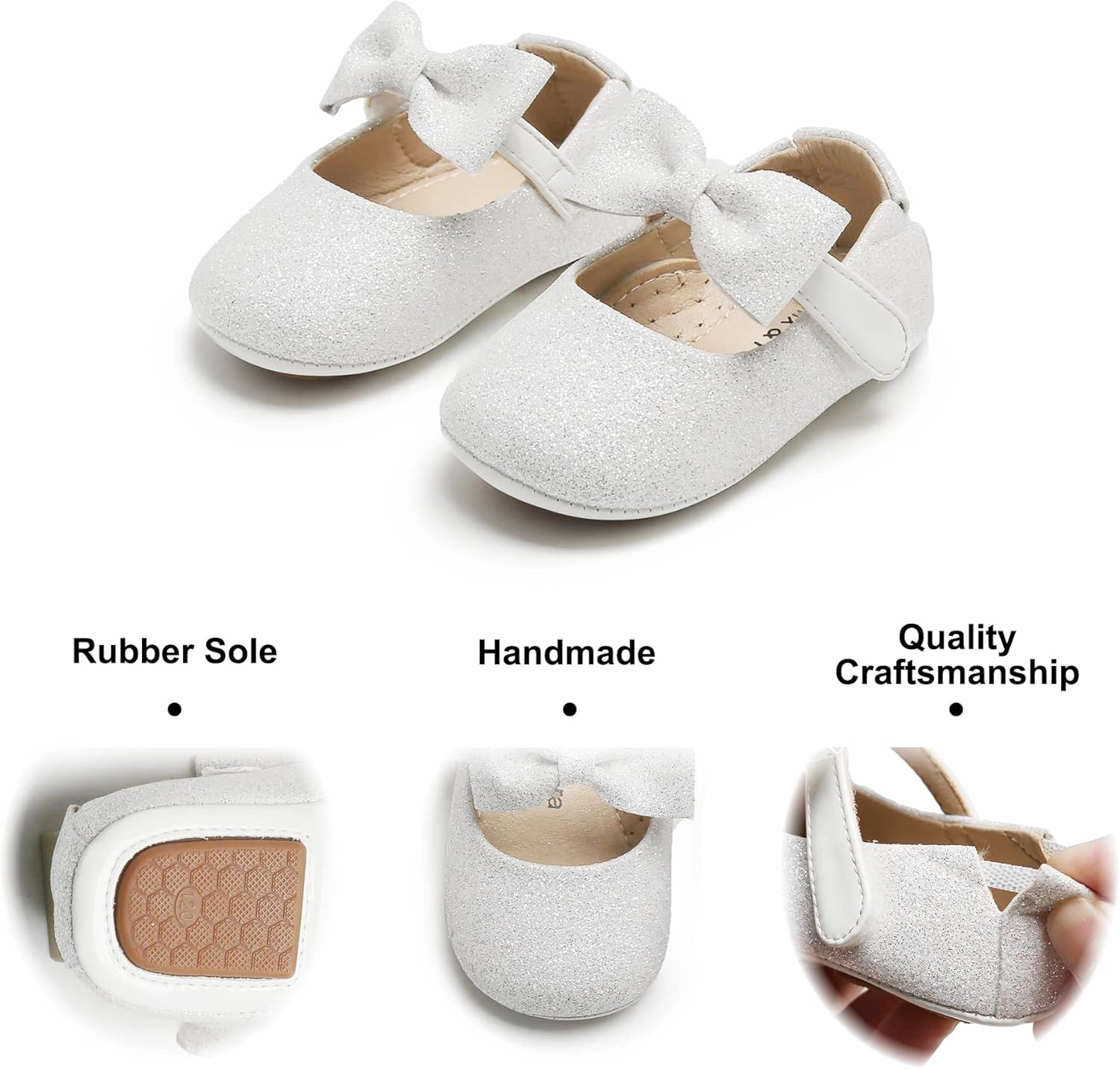 Felix & Flora Soft Sole Baby Shoes - Infant Baby Walking Shoes Moccasinss Rubber Sole Crib Shoes