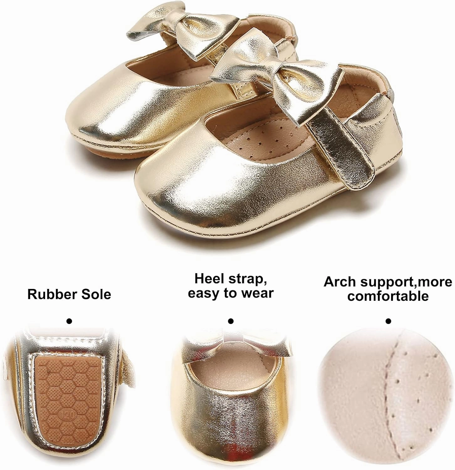 Felix & Flora Soft Sole Baby Shoes - Infant Baby Walking Shoes Moccasinss Rubber Sole Crib Shoes