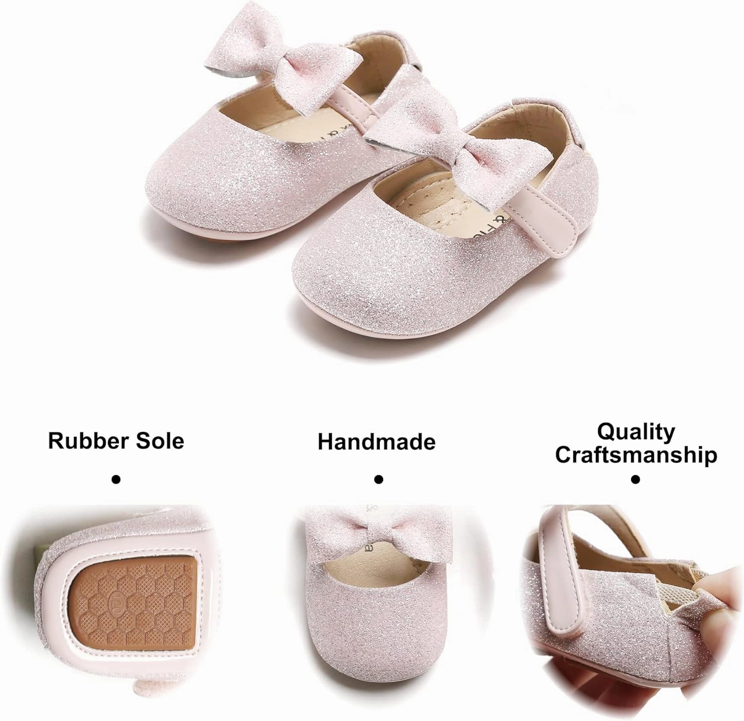 Felix & Flora Soft Sole Baby Shoes - Infant Baby Walking Shoes Moccasinss Rubber Sole Crib Shoes