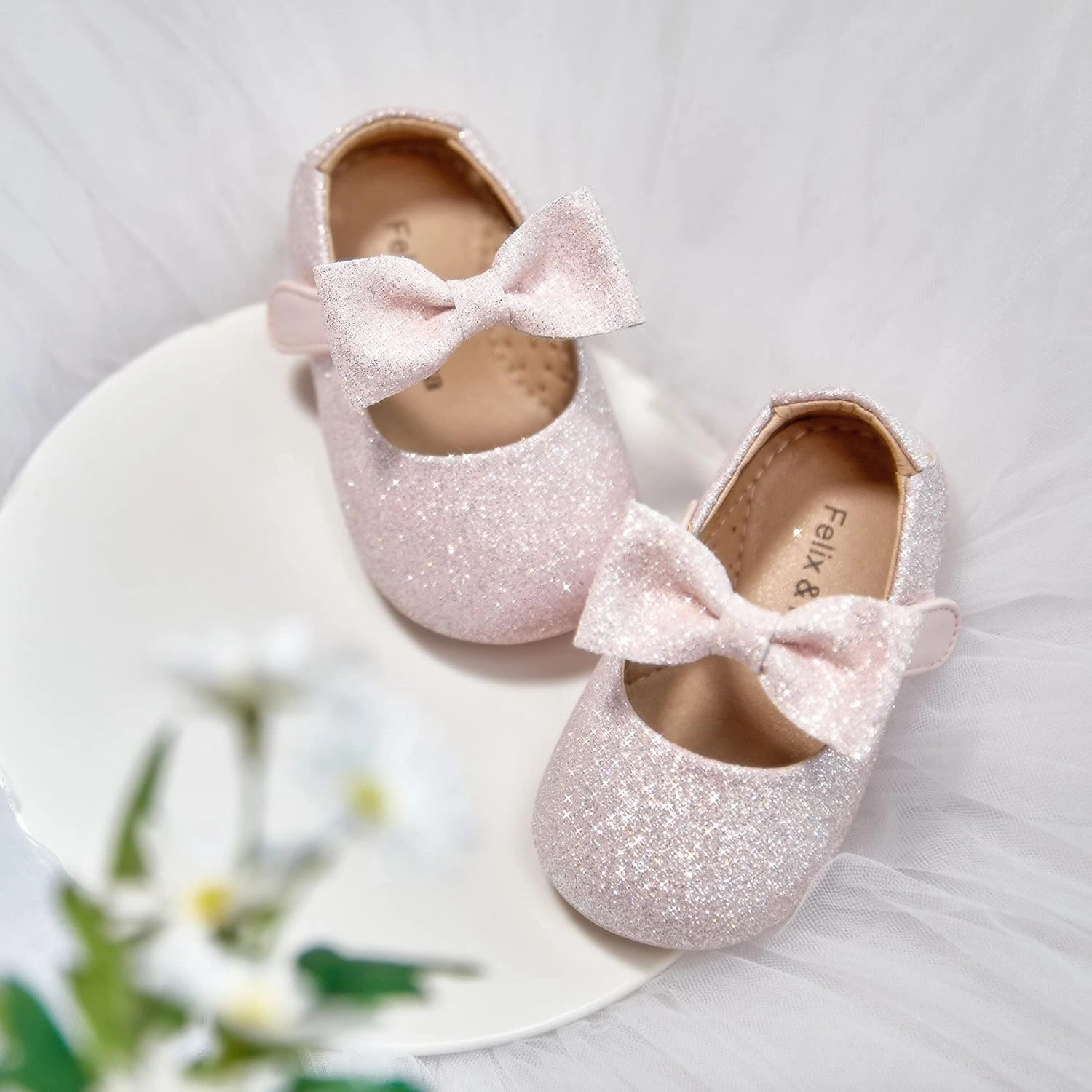 Felix & Flora Soft Sole Baby Shoes - Infant Baby Walking Shoes Moccasinss Rubber Sole Crib Shoes