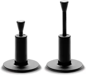 Fiberbuilt Golf Adjustable Golf Tee; Premium Driving Range Mat Golf Tees; Great for Hitting Balls into a Practice Net or Simulator - 2 Pack Black