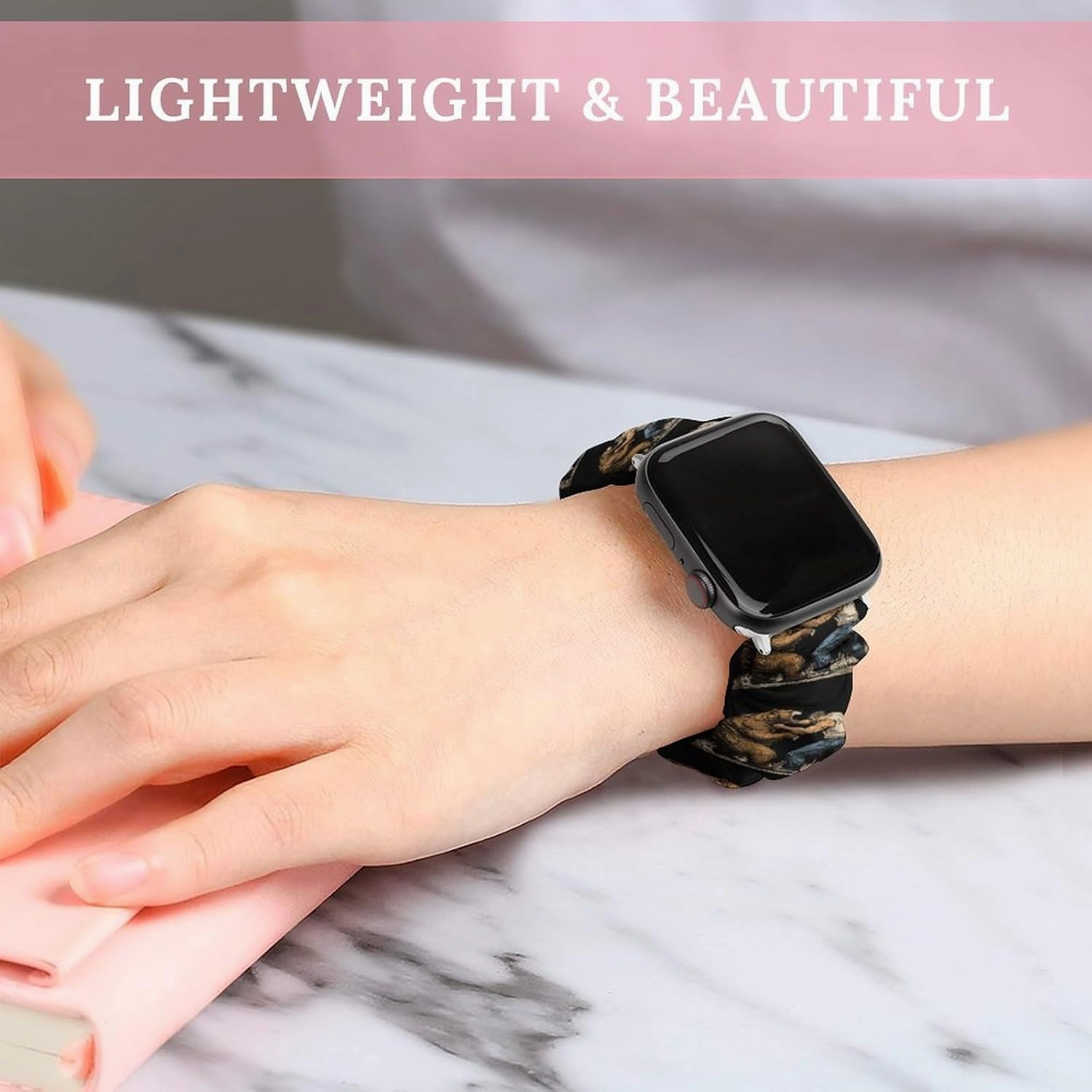 Fighting With Bear Fashion Watch Strap Scrunchies Wristbands Compatible With IWatch Series