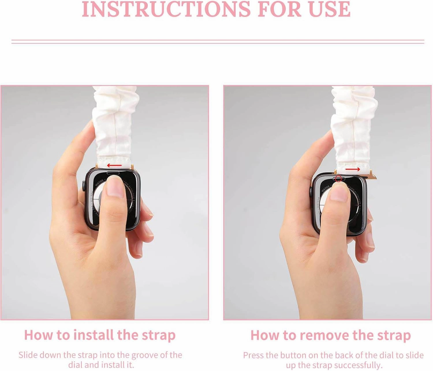Fighting With Bear Fashion Watch Strap Scrunchies Wristbands Compatible With IWatch Series