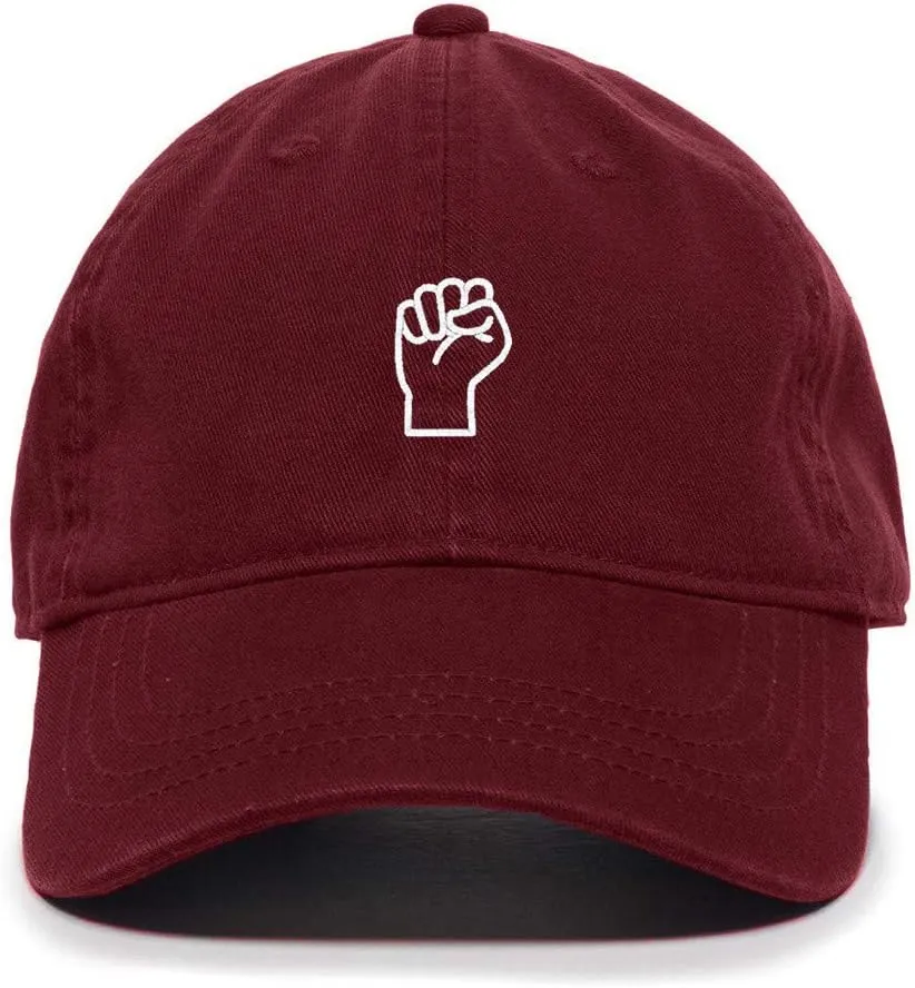 Fist Black Lives Matter Baseball Cap Embroidered Cotton Adjustable Dad Hat