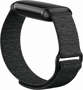 Fitbit Charge 5 & 6 Hook & Loop Accessory Band, Official Product, Charcoal, Large