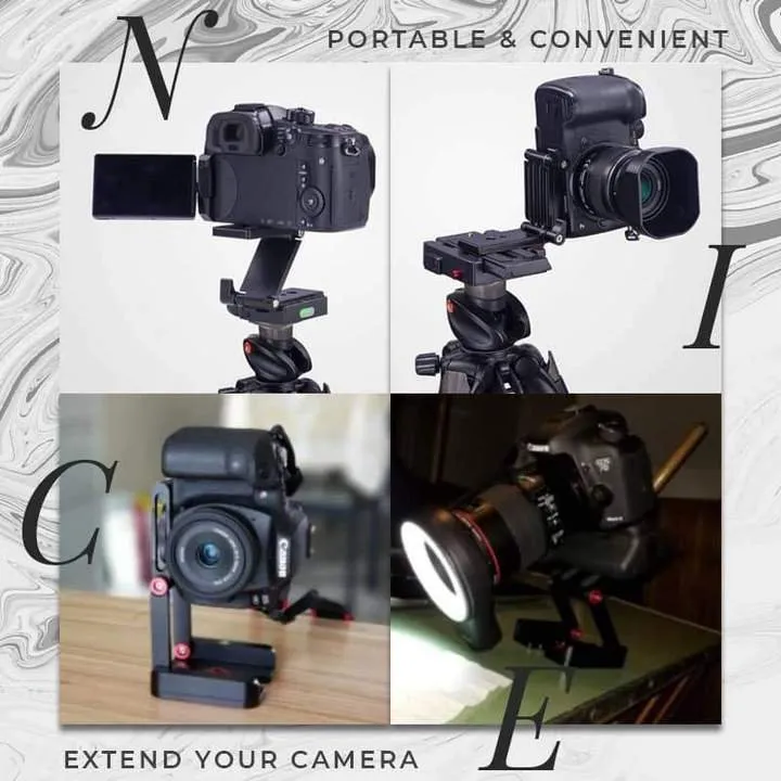 Flexible Camera Tripod - Compact Folding  Bracket Mount Fits Most DSLR Camera