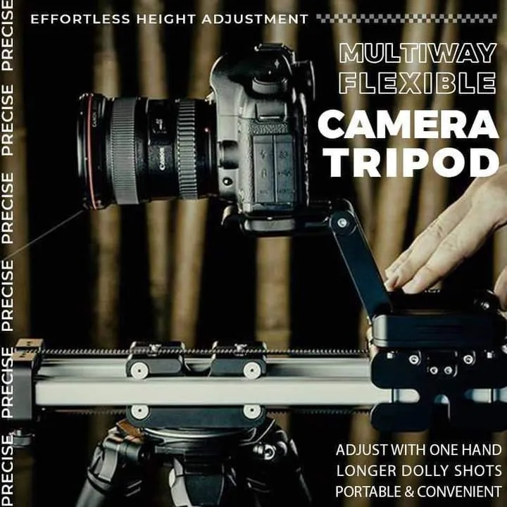 Flexible Camera Tripod - Compact Folding  Bracket Mount Fits Most DSLR Camera