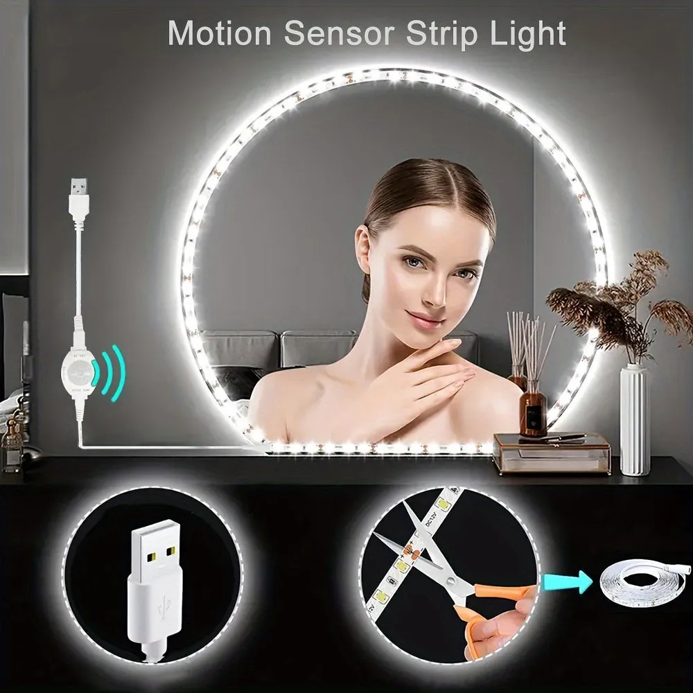 Flexible Motion Sensor LED Strip – USB Powered, Easy Installation, Stylish Home Lighting
