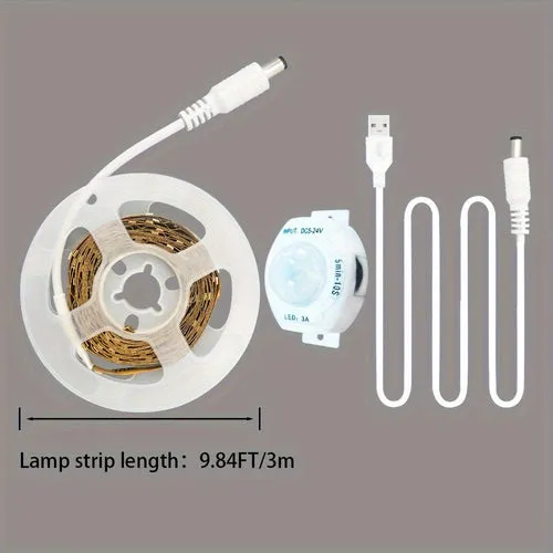 Flexible Motion Sensor LED Strip – USB Powered, Easy Installation, Stylish Home Lighting