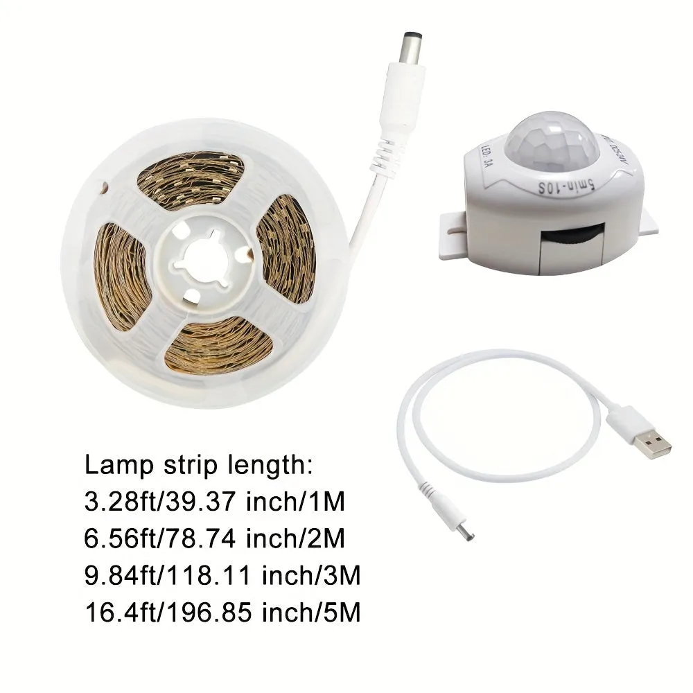 Flexible Motion Sensor LED Strip – USB Powered, Easy Installation, Stylish Home Lighting