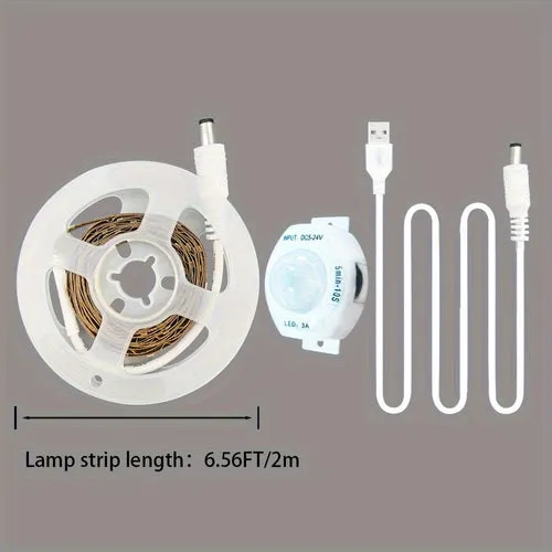 Flexible Motion Sensor LED Strip – USB Powered, Easy Installation, Stylish Home Lighting