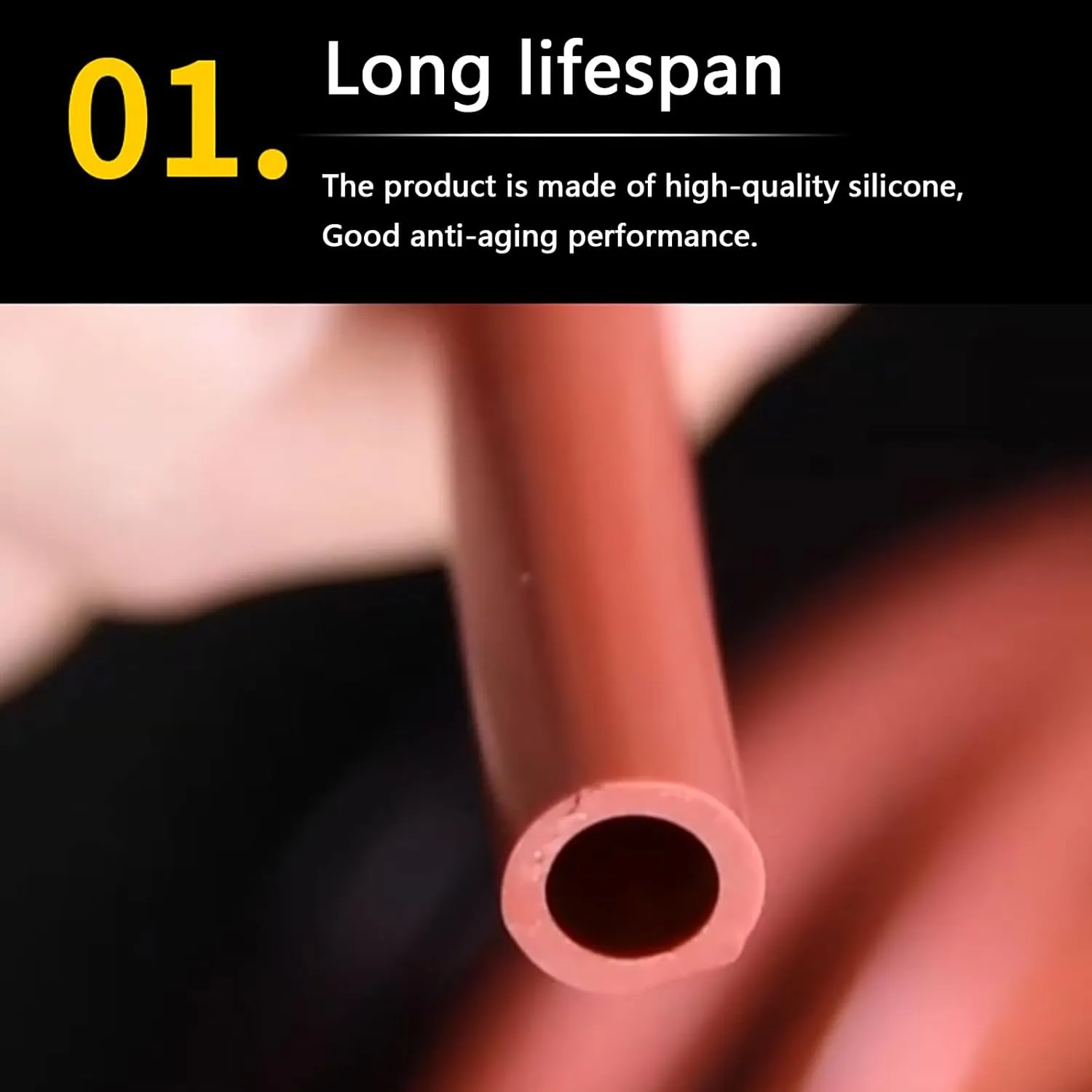Flexible Red Silicone Tubing - 5m/16.4ft - Food Grade Hose for Pumps, Plumbing, and Irrigation(8mm*11mm)