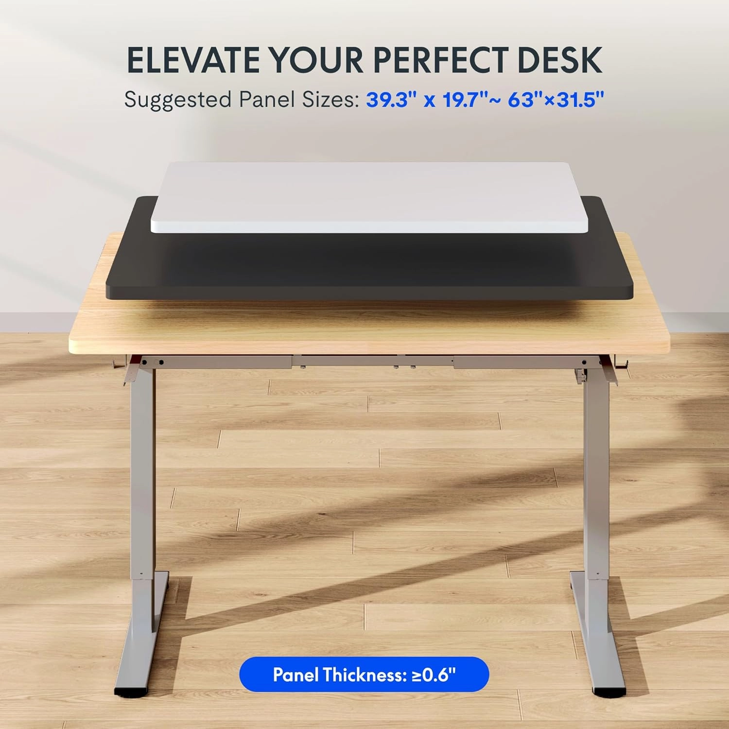 FLEXISPOT Height Adjustable Standing Desk Frame, Electric Sit Stand Desk Base for Home and Office (Gray Frame Only)