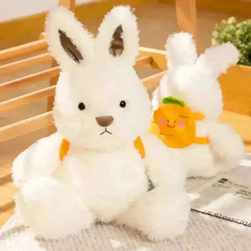 Fluffy Rabbit Carrot Backpack Plush Toy