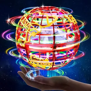 Flying orb Ball 2025 Hover Boomerang Ball 6 Lighting Effects Cool Toys Gift for 678910  Year Kids Teen Adults Indoor Outdoor Flying Toy(Red)