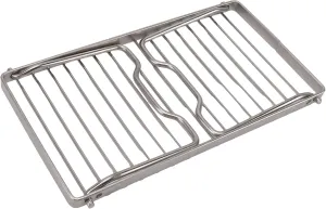 Folding Camping Grate Stainless Steel Adjustable Height Thicker Camp Fire Cooking Racks Draining Backpacking Grill Outdoor