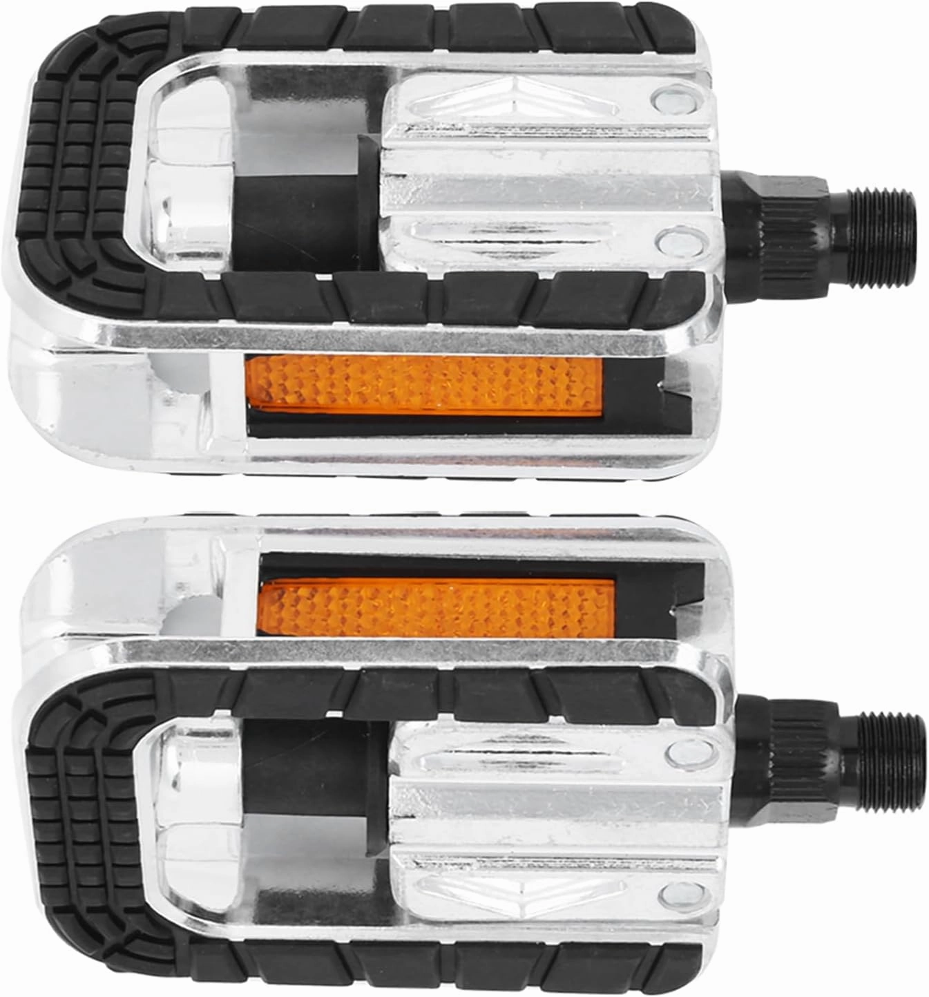 Folding Pedal, High Carbon Steel Shaft, Anti Skid, Reflective Strip, Ball Bearing, 180 Degrees Bidirectional Folding for Mountain Bike, Folding Bike, Road, Equipped with Night