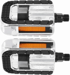 Folding Pedal, High Carbon Steel Shaft, Anti Skid, Reflective Strip, Ball Bearing, 180 Degrees Bidirectional Folding for Mountain Bike, Folding Bike, Road, Equipped with Night
