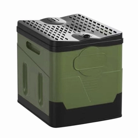 Folding Toilet Portable Collapsible Car Toilet Self-Driving Travel Emergency Toilet Anti-Odor Outdoor Toilet Portable Trash Can(Green-180 Degree)