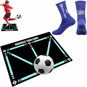 Football Footstep Training Mat, Soccer Training Mat, Soccer Train Mat for All Levels, Agility Footstep Training Mat, Non-Slip Silent Equipment for All Ages to Improve Speed, Strength and Coordination