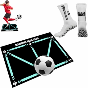 Football Footstep Training Mat, Soccer Training Mat, Soccer Train Mat for All Levels, Agility Footstep Training Mat, Non-Slip Silent Equipment for All Ages to Improve Speed, Strength and Coordination
