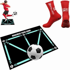Football Footstep Training Mat, Soccer Training Mat, Soccer Train Mat for All Levels, Agility Footstep Training Mat, Non-Slip Silent Equipment for All Ages to Improve Speed, Strength and Coordination