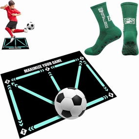 Football Footstep Training Mat, Soccer Training Mat, Soccer Train Mat for All Levels, Agility Footstep Training Mat, Non-Slip Silent Equipment for All Ages to Improve Speed, Strength and Coordination